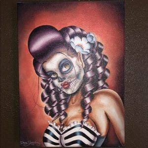 Dia de Los Muretos hand painted canvas